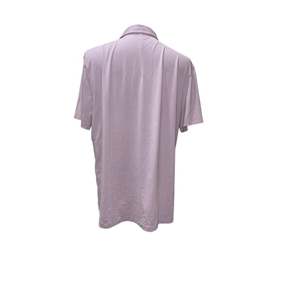 Lululemon Mens Short Sleeve Polo Shirt Light Purple Heathered Breathable Fabric - Picture 2 of 3